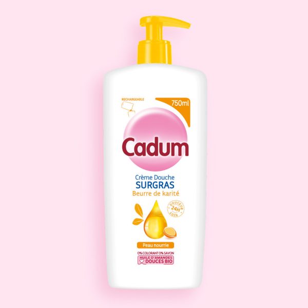 Sữa tắm không chứa xà phòng Cadum Douche Surgras Karité 750ml
