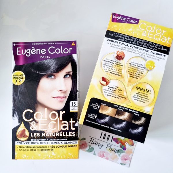 Nhuộm tóc phủ bạc màu đen Eugene Color Color & Eclat les naturelles 15 Noir Intense