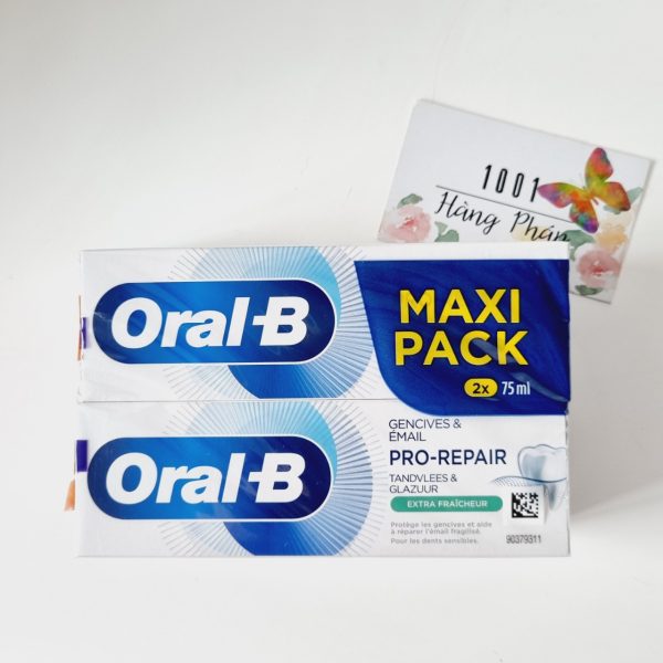 {Combo} 2 Kem đánh trắng răng Oral-B Pro-Repair Gencives et Émail Extra Fraîcheur Dentifrice 75ml