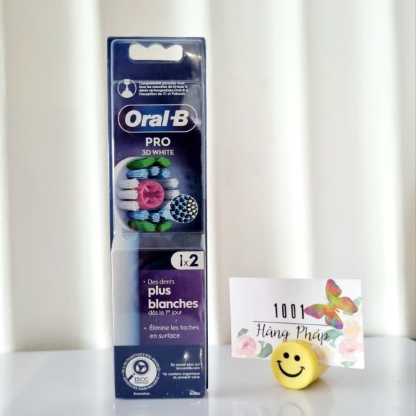 Set 02 đầu bàn chải máy thay thế Oral-B Pro Pro 3D White