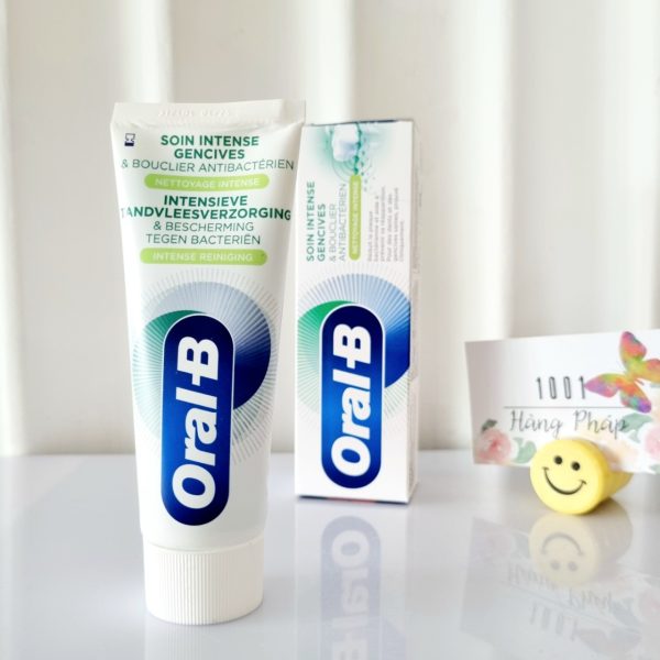 Combo 2 hộp Kem đánh răng Oral-B Soin Intense Gencives et Bouclier Antbactérien Nettoyage Intense 75ml
