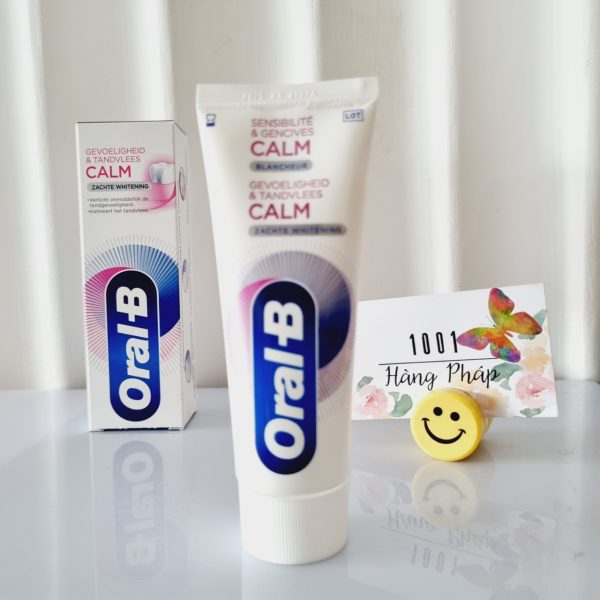 Combo 2 hộp kem đánh răng Oral-B Sensibilité & Gencives Calm Blancheur Dentifrice 75ml