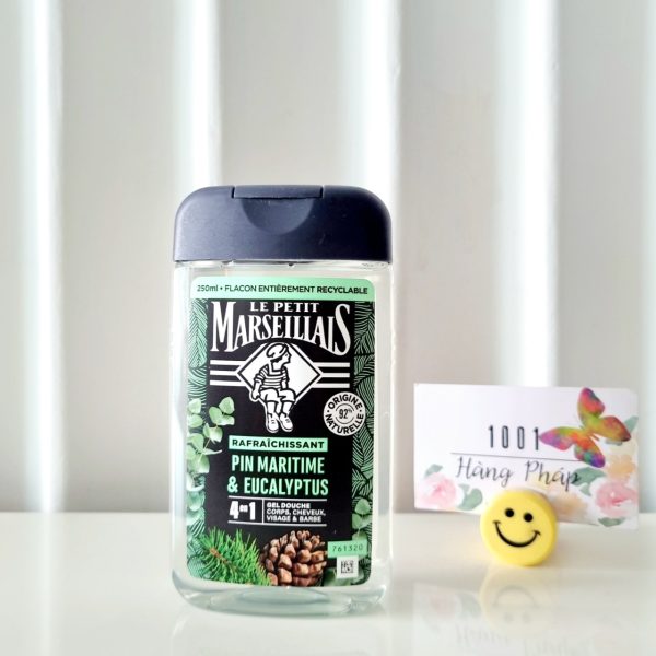 Tắm - Gội - Rửa mặt - Cạo Râu Le Petit Marseiliais Pin Maritime & Eucalyptus 4 trong 1 (250ml)