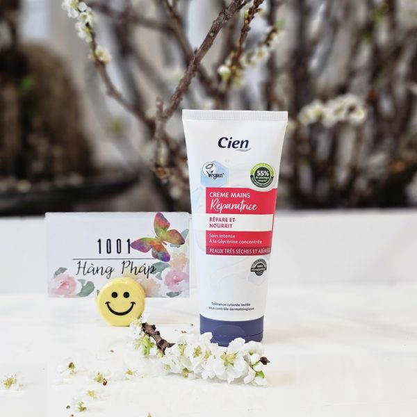 Kem dưỡng da tay thuần chay Cien crème main Reparatricce repaire et Nourrit, 100ml