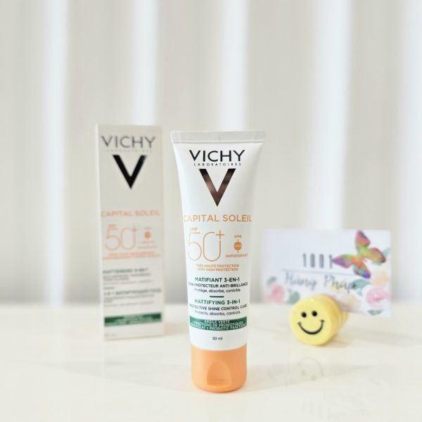 Kem chống nắng Vichy CAPITAL SOLEIL Matifiant 3-en-1 SPF 50+, 50ml (mẫu mới)