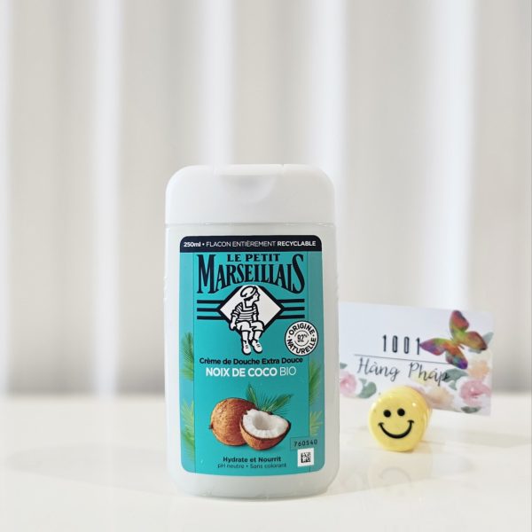 Sữa tắm Le petit Marseiliais sữa dừa hữu cơ, 250ml