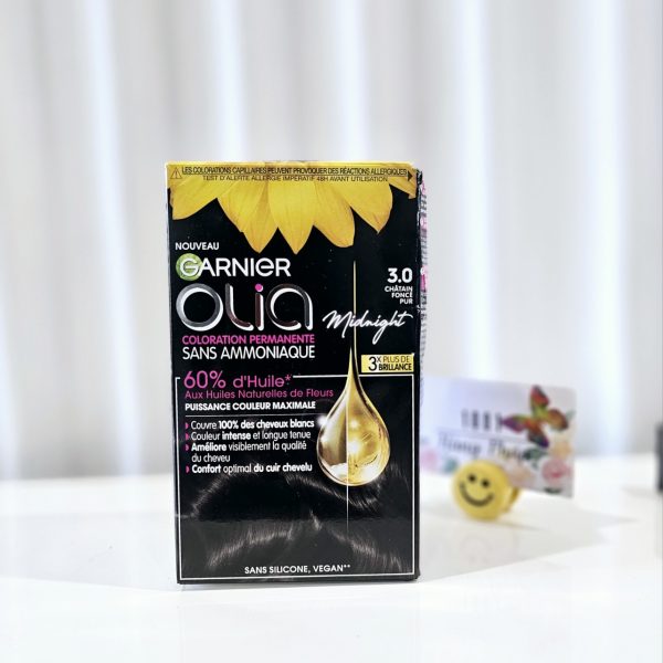 Nhuộm tóc phủ bạc Garnier Olia Châtain Fonce Pur 3.0 (màu nâu sẫm thuần khiết)