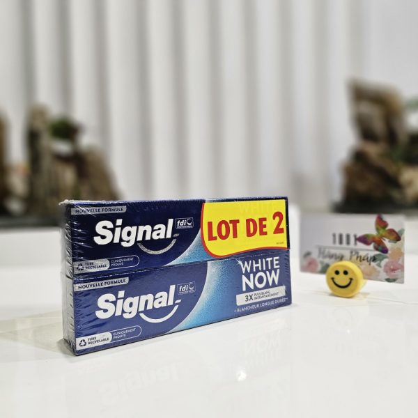 {Combo 02 tuýp} Kem đánh trắng răng gấp 3 lần SIGNAL WHITE-NOW, 75ml