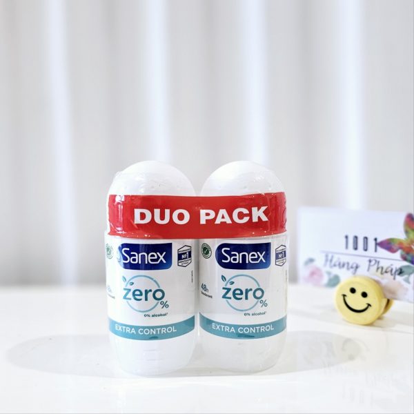 {Combo} Lăn khử mùi Sanex Zero% Extra Control 48h, 50ml