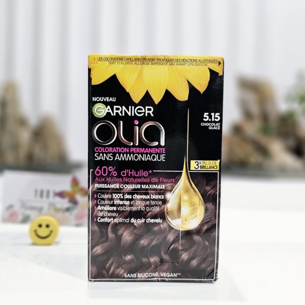 Nhuộm tóc phủ bạc Garnier Olia 5.15 - Chocolat glacé (Chocolate bóng)