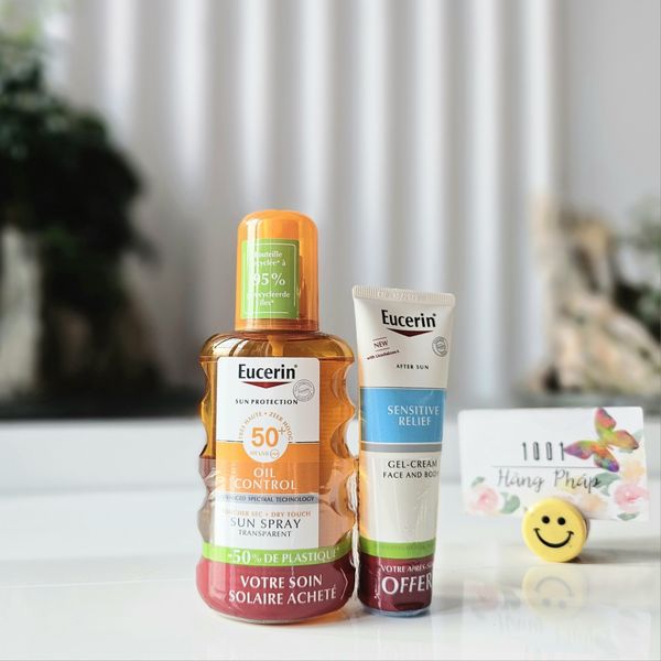 Kem chống nắng kiềm dầu Eucerin Sun Protection Oil Control Spray Transparent SPF50, 200ml