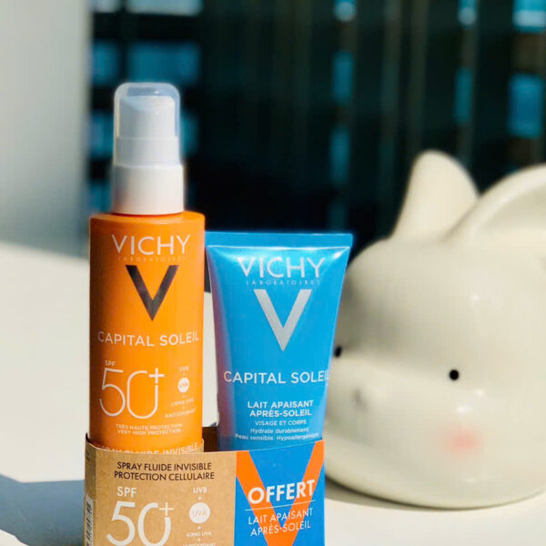 Kem chống nắng Vichy Spray Fluide Invisible Cellulaire, 200ml tặng kèm kem nhả nắng 100m