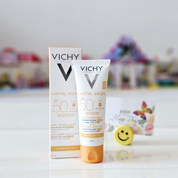 Kem chống nắng Capital Soleil Anti-dark spot 3 trong 1 SPF 50 - Giảm thâm nám hiệu quả, 50ml