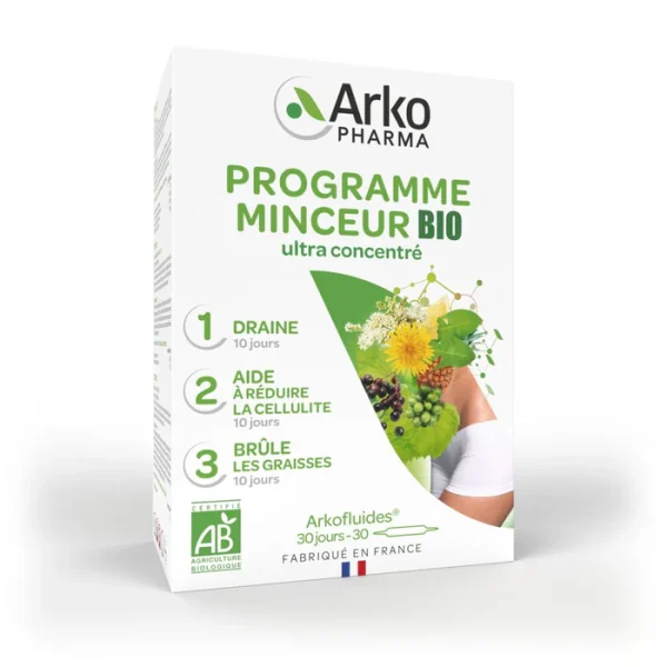 Thải độc giảm cân Arkofluides® BIO Programme Minceur, 30 ống