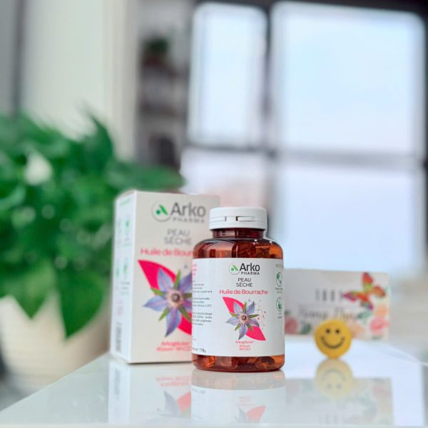 Viên uống dầu hoa lưu ly Arko Pharma – hỗ trợ dưỡng ẩm và cải thiện làn da khô,  180 viên